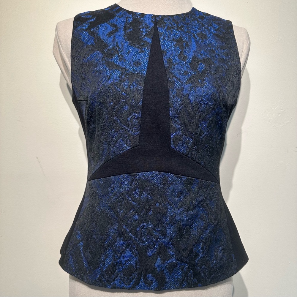 Judith & Charles Elegant Blue Sleeveless Top